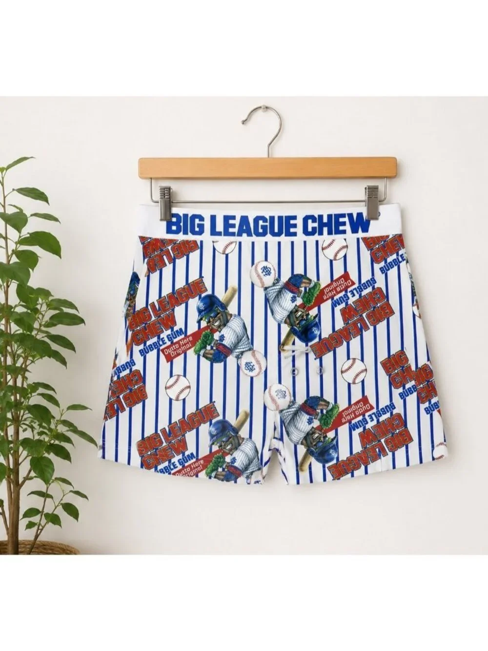 Big League Chew Men's Boxer Briefs Large 36-38 Baseball Novelty Print NWT